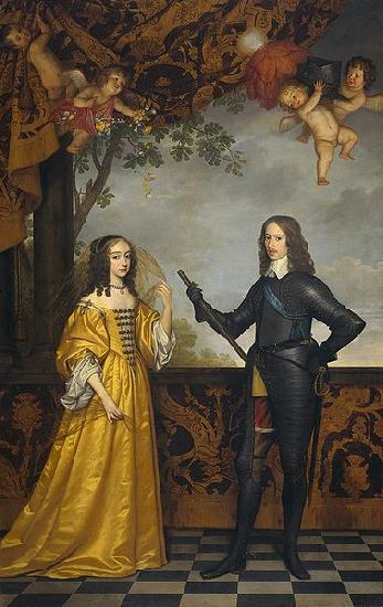 Gerard van Honthorst Willem II (1626-50), prince of Orange, and his wife Maria Stuart (1631-60) oil painting image